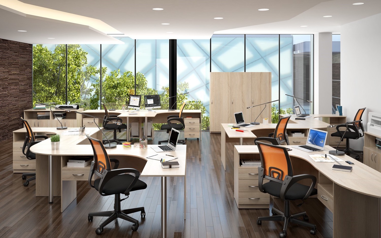 Modern office environment